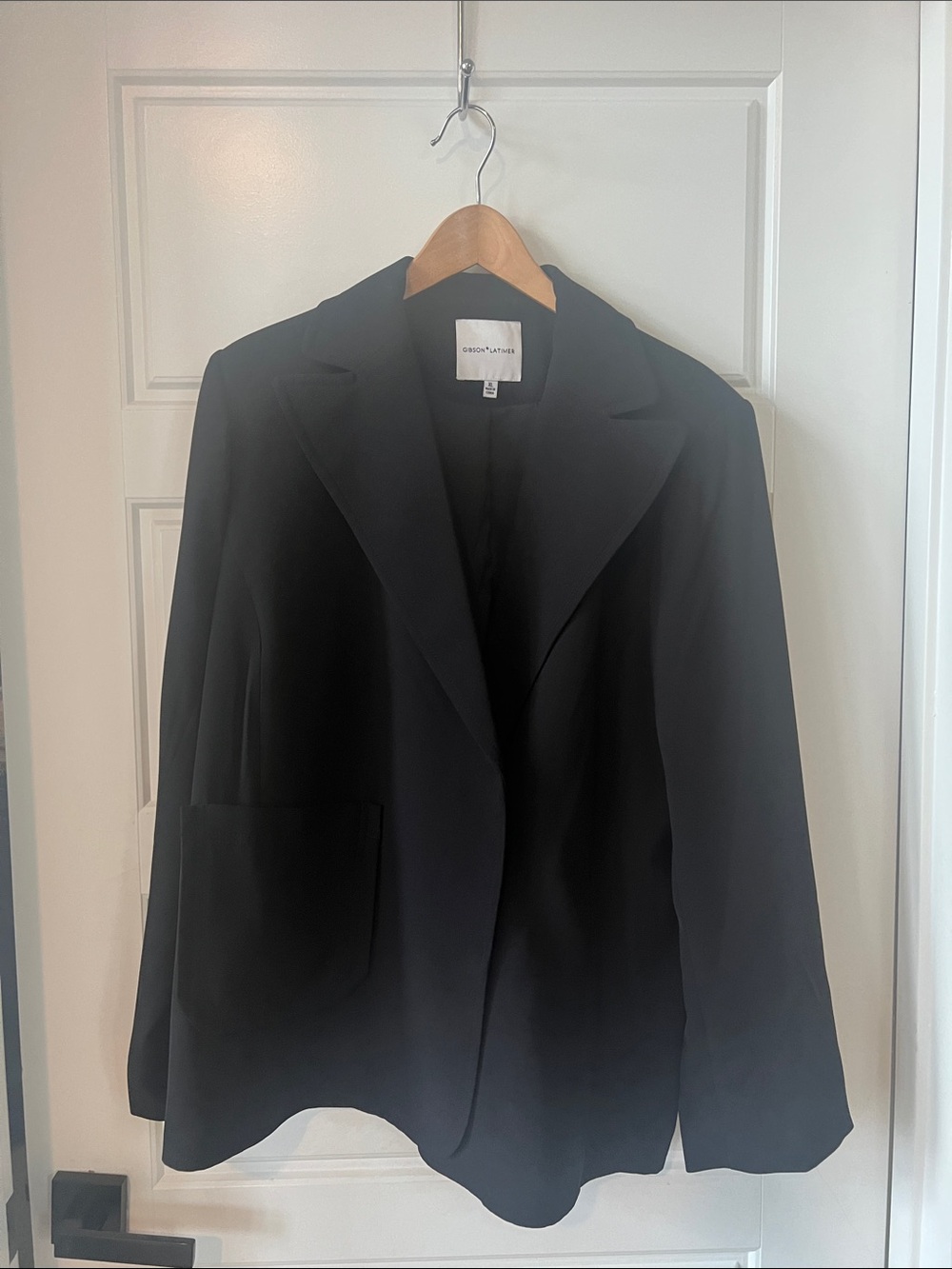 Gibson Latimer Black Hidden Button Blazer